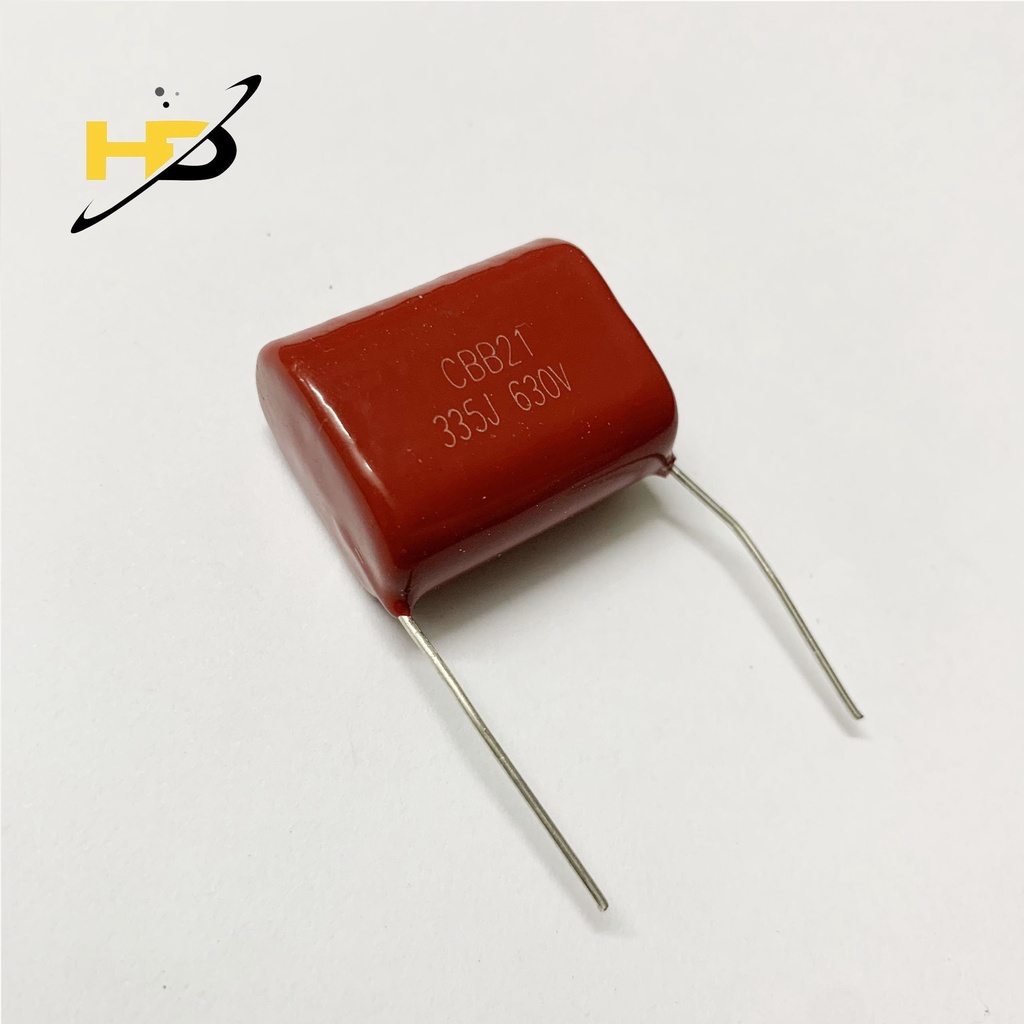 Tụ CBB, Tụ Kẹo 335J 3.3uF 630V 335J630V 26mm Màu Nâu Đỏ