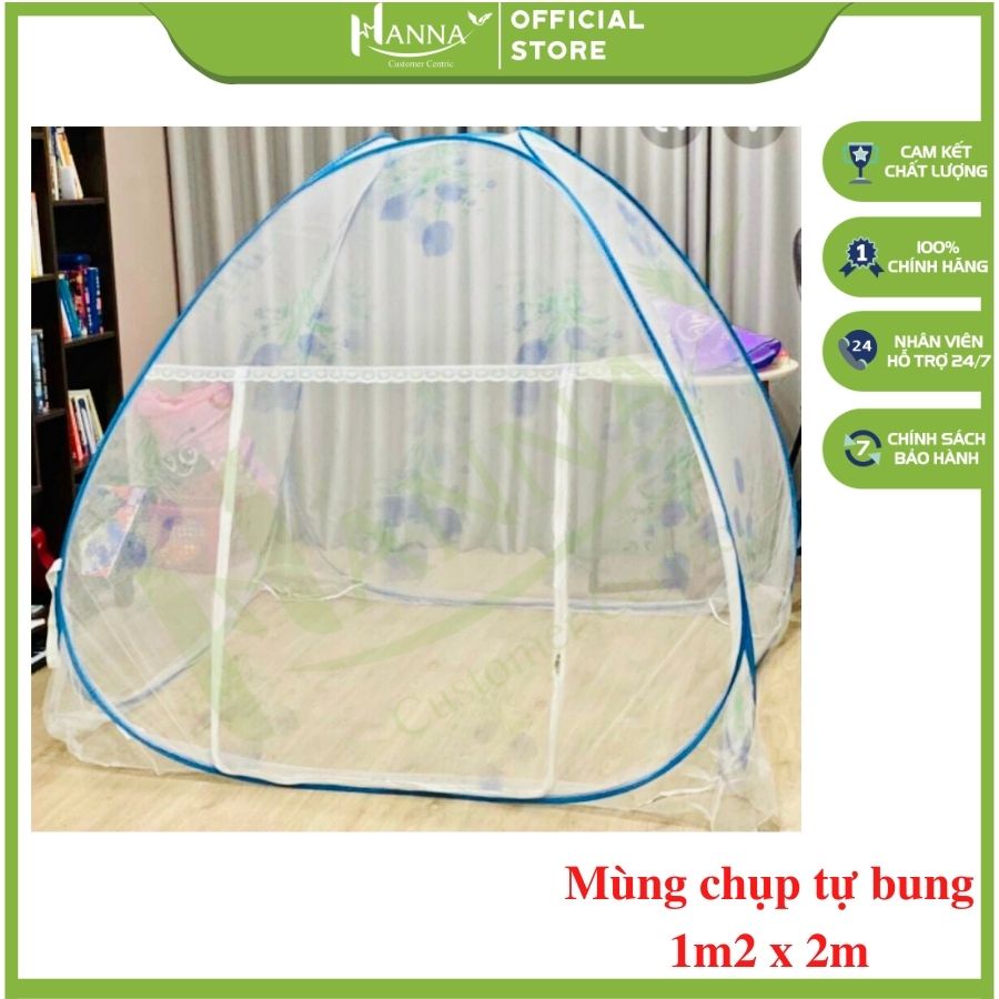 Mùng Màn Chụp tự bung 1m2 x 2m GIÁ CỰC RẺ, thích hợp du lịch, cắm trại, ngủ văn phòng, tiện lợi, gấp gọn