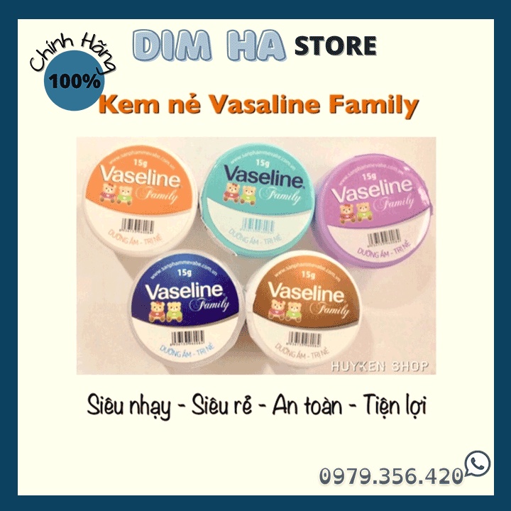 Kem Nẻ Vaseline Family Gấu - 15 Gram Ảnh Thật
