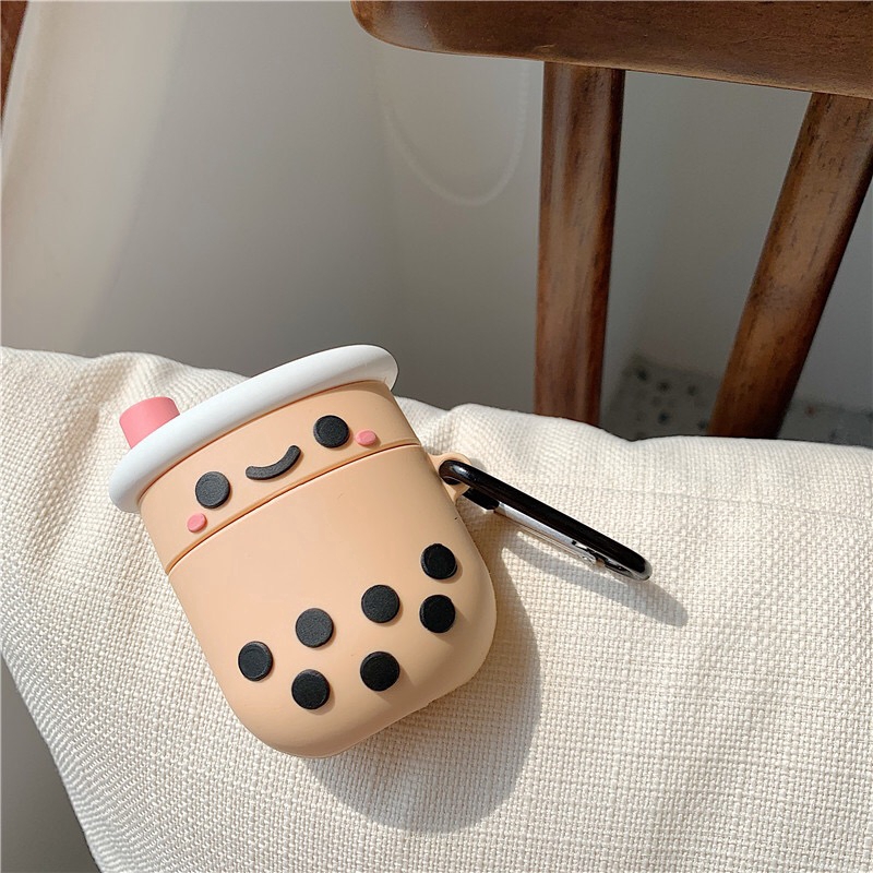 Pearl milk tea Airpods case soft Portable ShockProof Protective For Apple Wireless Bluetooth Headset Protective