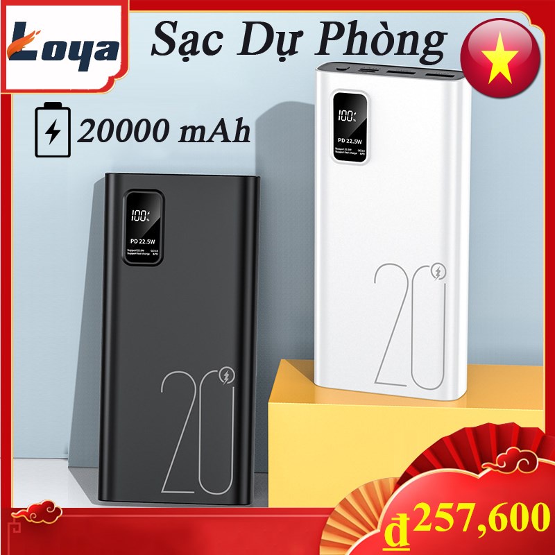 Sạc Dự Phòng 20000mah Iphone Sạc Nhanh Pin Pin Dự Phòng 10000mah Fast Charge Power Bank Chính Hãng