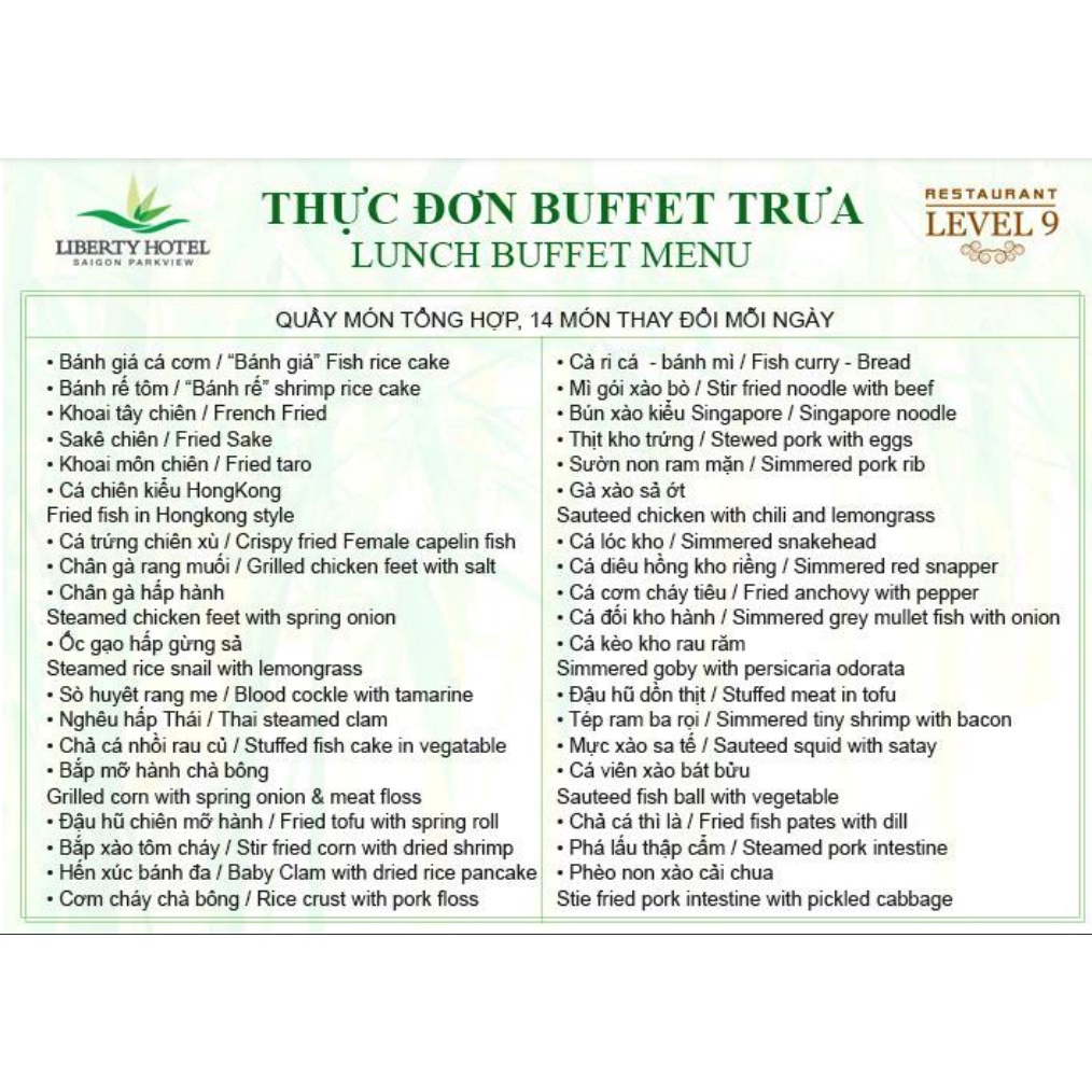 HCM [E-Voucher] Buffet Trưa Liberty Parkview Hơn 50 Món Hải Sản Nướng Cao Cấp
