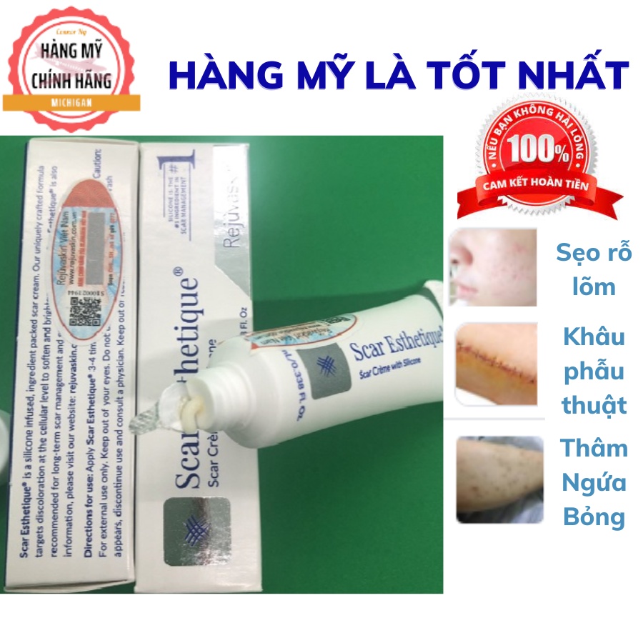 Kem Xoá Sẹo Scar esthetique 10ml Của Mỹ Chính Hãng Rejuvaskin