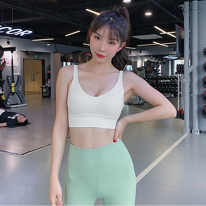 Áo bra tập gym yoga có mút ngực thun poly mịn co giãn Đồ tập Rẻ Mà Đẹp Shop GYMSTORE 031