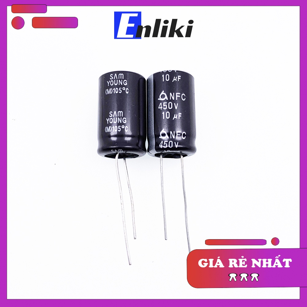 Tụ Hóa 10uF 450V SAMYOUNG (10*16mm)