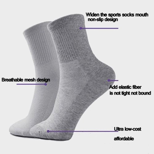 5 Pairs Men's Fashion Business Casual Warm Winter Soft Cotton Sport Breathable Socks E03