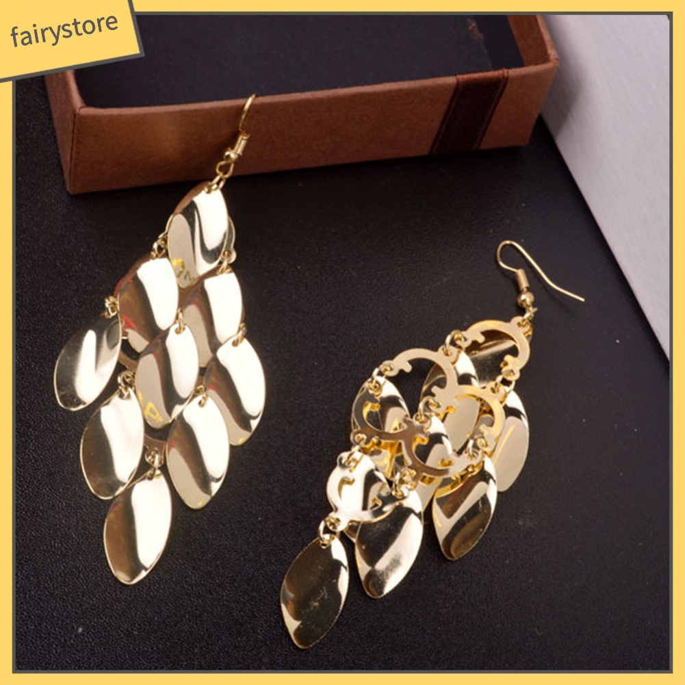 Hoa Tai Dáng Dài Mặt Hình Giọt Nước Cho Nữ