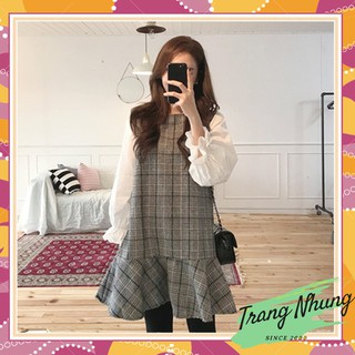 Váy Uzzalng quảng châu kẻ ngang caro hàn quốc MNP550