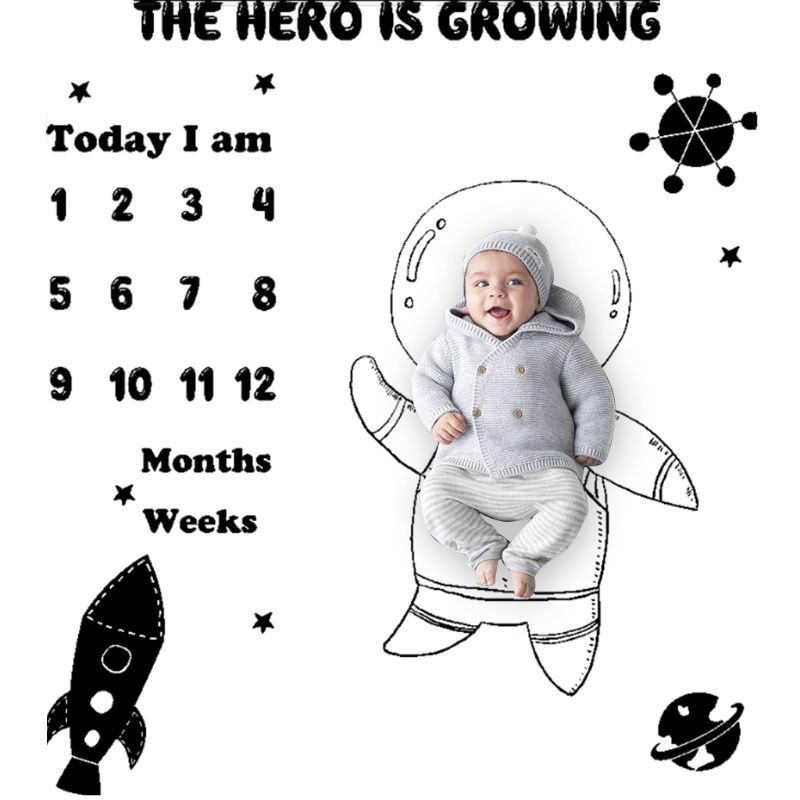 Chăn Vải Làm Phông Nền Chụp Ảnh Đánh Dấu Cột Mốc Phát Triển Theo