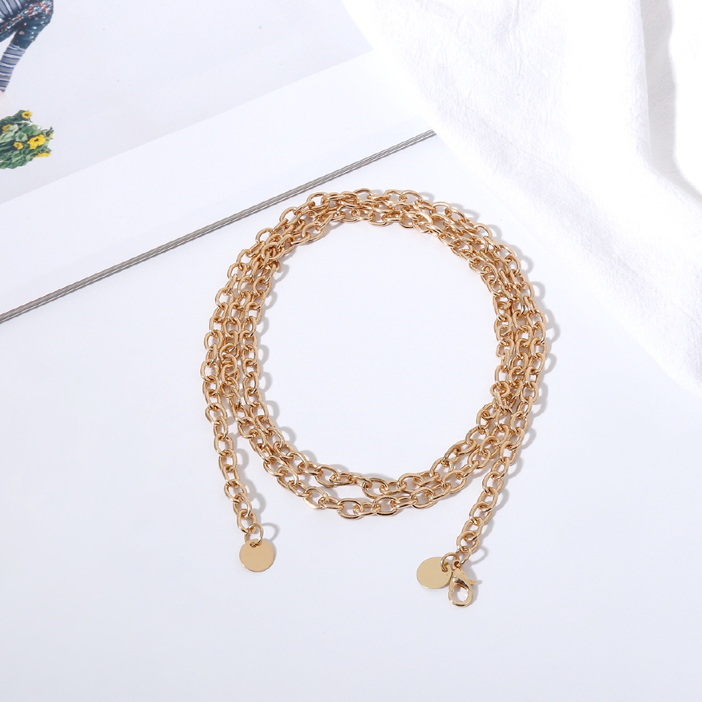 Thắt lưng kim loại mạ vàng thời trang cho nữ