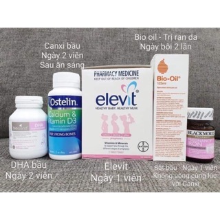 Trọn bộ vitamin và thực phẩm chức năng cho mẹ bầu