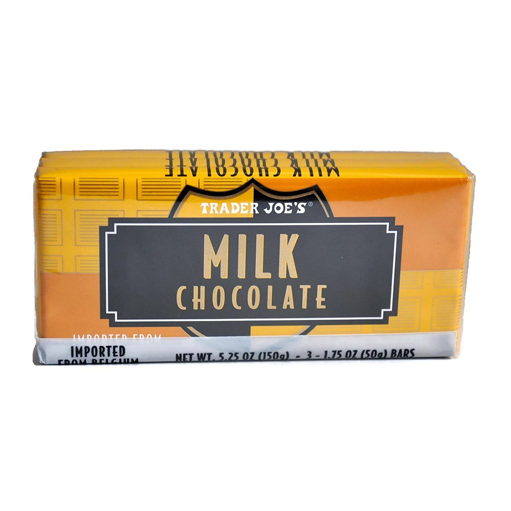 Socola Mỹ Trader Joe's Belgian Milk Chocolate 150g