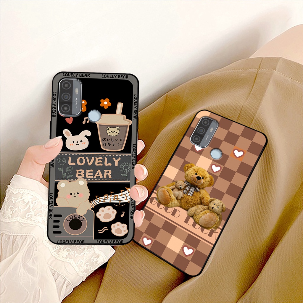 Ốp lưng Oppo A53 in hình gấu bear dễ thương, bền đẹp