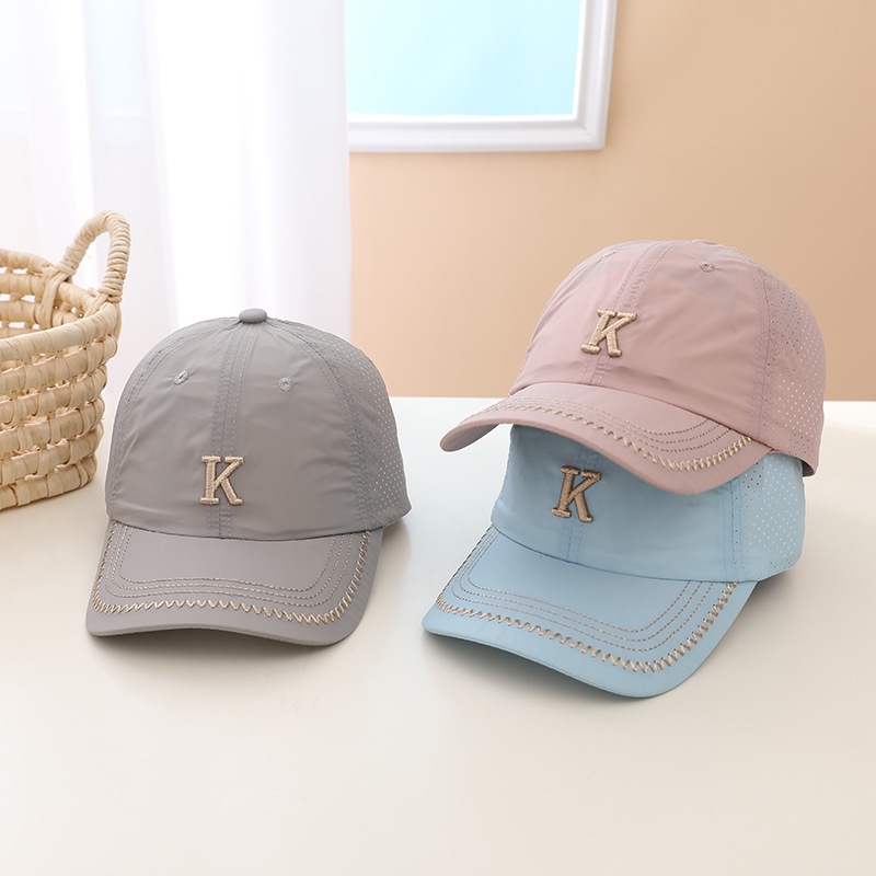 Mũ Lưỡi Trai Thể Thao Mau Khô Thoáng Khí Họa Tiết Chữ K Cá Tính Cho Bé Trai