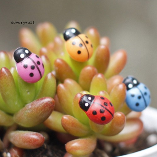 Bộ 100 mô hình bọ rùa 3D mini bằng nhựa dùng cho trang trí tiểu cảnh