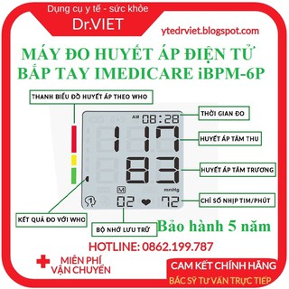 Máy Đo Huyết Áp Bắp Tay iMediCare iBPM-6P