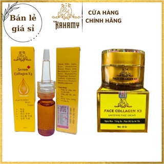 Combo Kem Face Và Serum Dưỡng Collagen X3 Có Team Cào Điện Tử