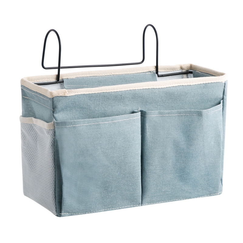 Túi vải cotton lanh treo cạnh giường đựng đồ tiện dụng