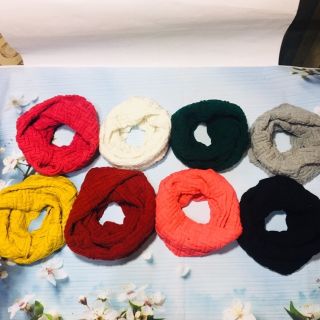 Khăn ống 2 vòng len đan