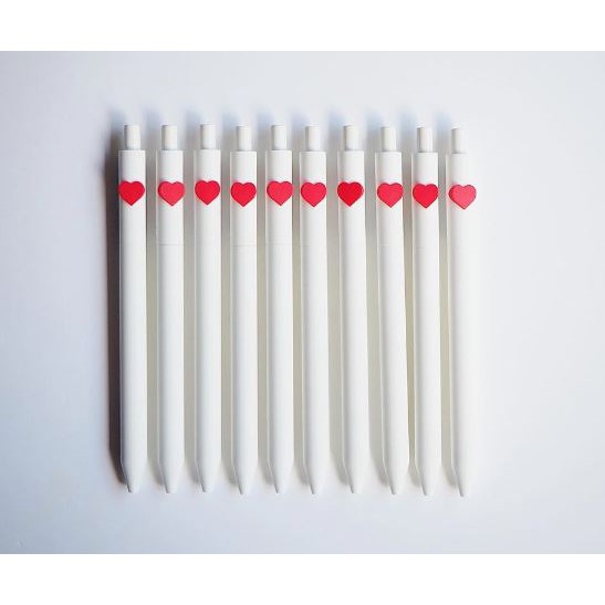Bút gel KACO họa tiết Trái Tim mực đen cây lẻ