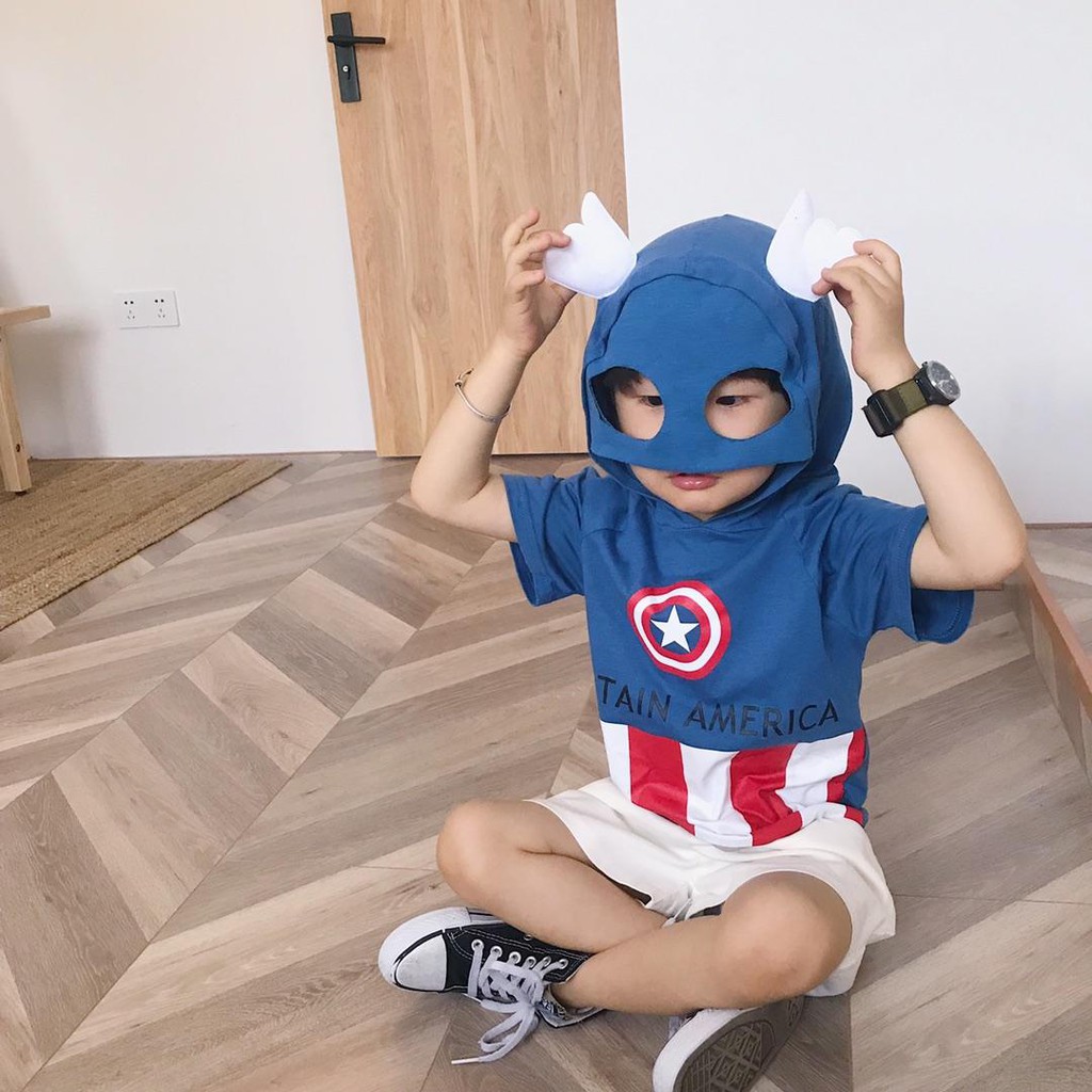 Áo hoodie có in hình nhân vật phim Biệt đội siêu anh hùng cho bé trai