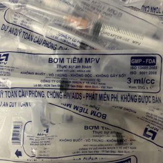 Combo 10 bơm tiêm MPV 3ml - Cỡ kim 25G