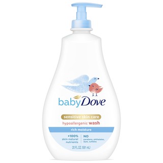 [USA] Tắm gội toàn thân cho bé BABY DOVE SENSITIVE SKIN CARE RICH MOISTURE 591ml
