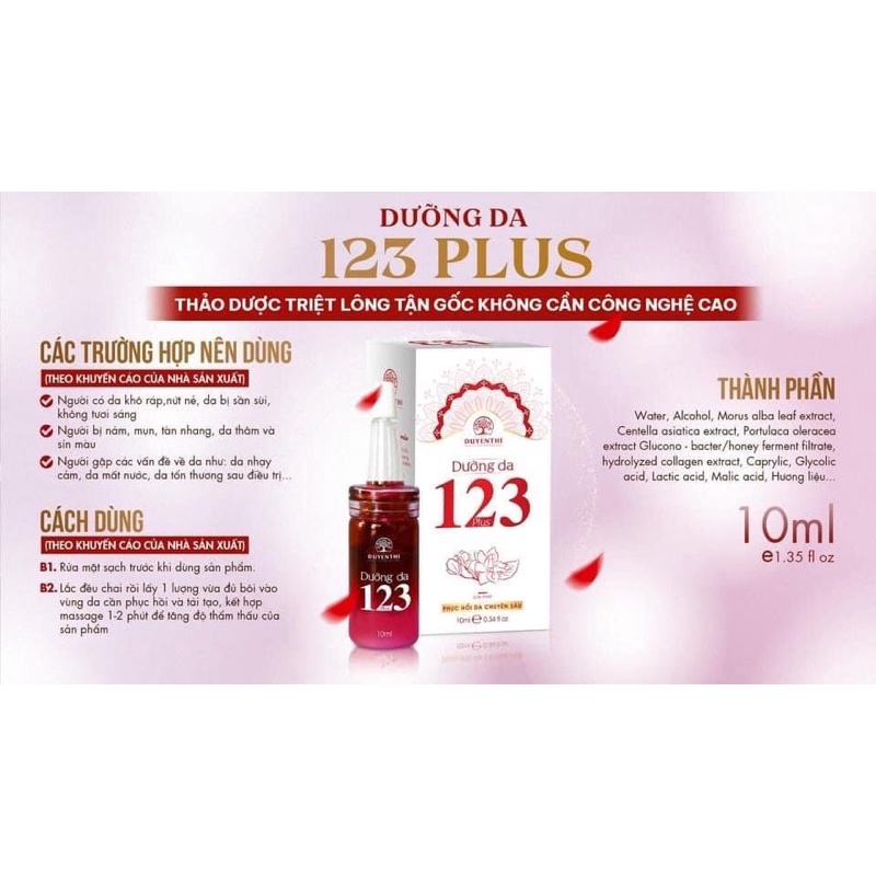 DƯỠNG 123 10ml PHỤC HỒI VÀ TÁI TẠO DA của BÁCH Y SÂM