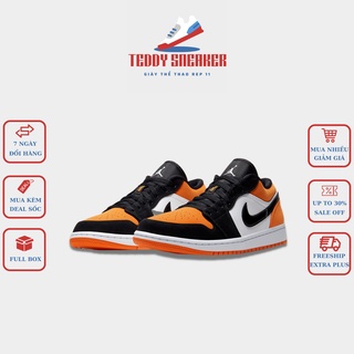 Giày thể thao nam nữ sneaker 𝗝𝗼𝗿𝗱𝗮𝗻 thấp cổ màu cam đen cổ thấp full box
