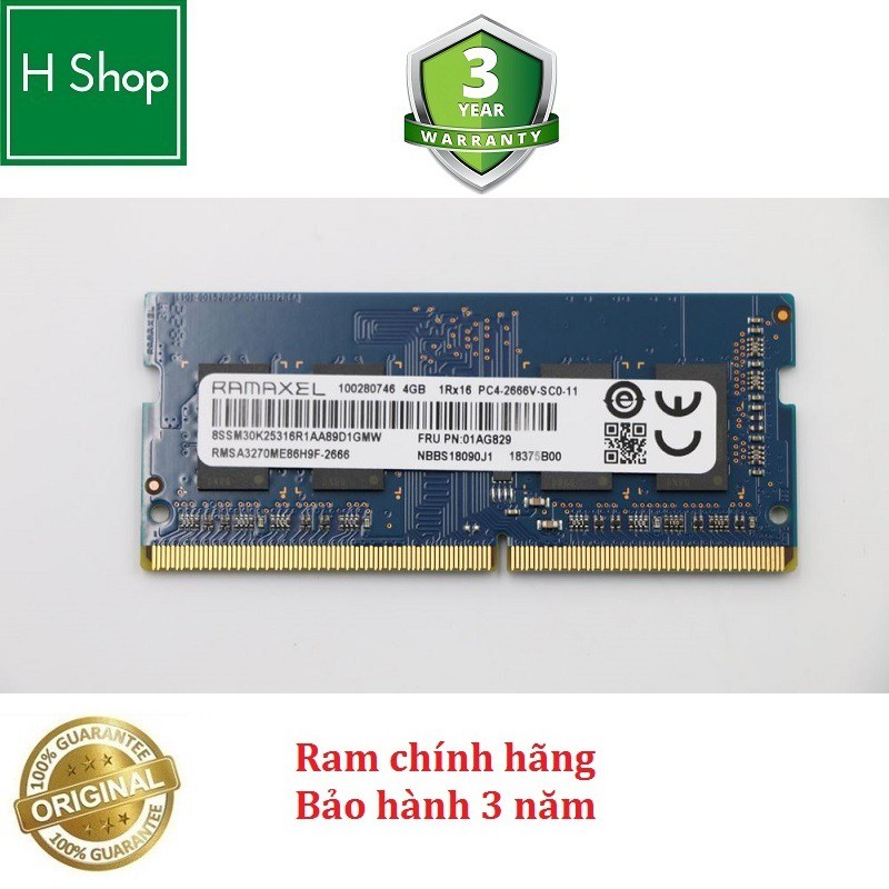 Ram DDR4 (PC4) 16gb, 8gb, 4gb bus 2666, 2400 và 2133, ram zin máy đồng bộ siêu bên và ổn định, bảo hành 3 năm