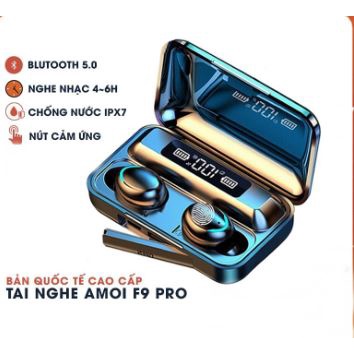 Tai Nghe Bluetooth True Wireless F9 PRO Bluetooth 5.0 | Bản Quốc Tế | Cảm Ứng | Chống Nước(Loại mới)