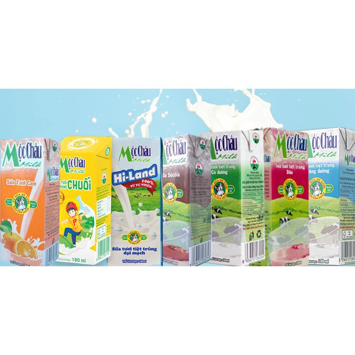 1 LỐC SỮA TƯƠI MỘC CHÂU 180ML