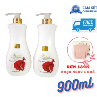 (Mẫu mới)Sữa Tắm Salome dưỡng ẩm Sáng Da Tinh Chất Hoa Hồng Đỏ 900ml perfume shower cream smooth skin vitamin E