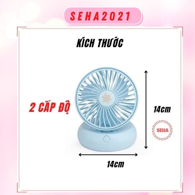 [Mã ELHA22 giảm 5% đơn 300K] Quạt Tích Điện Mini Cầm Tay Sạc Điện DianDi Dung Lượng Pin 1200mah Seha2021