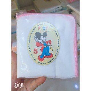 Khăn sữa xô xuất nhật 4 lớp kim ngân 25.25cm