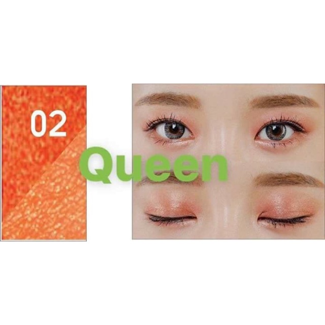 Phấn mắt queen 02 - cam đậm- nhũ cam