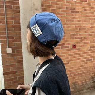 Mugua Sản Phẩm / Mũ Beret Da Dưa Hấu Vá Thời Gian Nhật Bản Vintage Yuppie Dome Landlord Thời Trang Thu Đông
