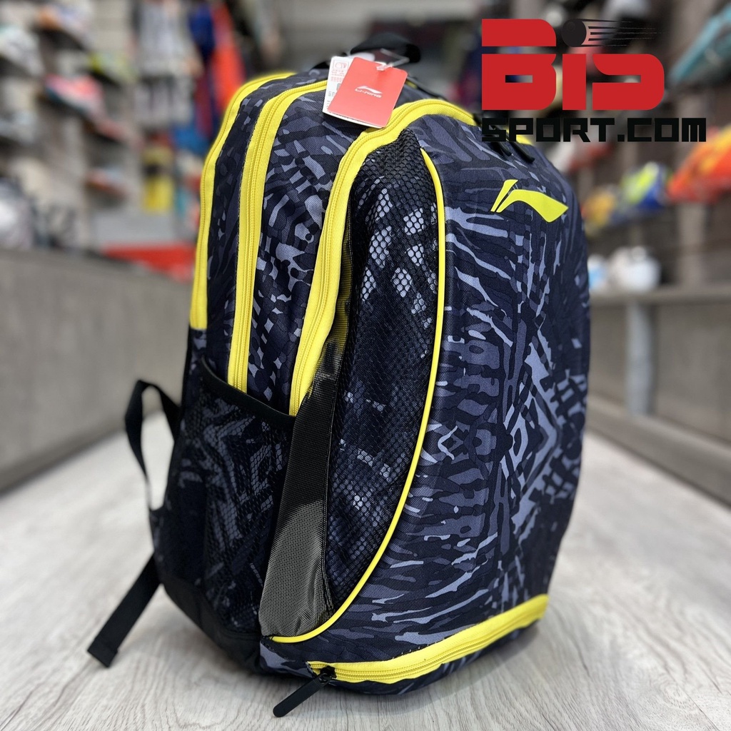 Balo Cầu Lông Lining ABSM198-2 Chính Hãng - Đen Vàng - Balo Siêu To - 3 Ngăn Chính Và Có Ngăn Để Giày Riêng