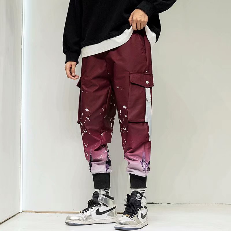 Korean Fashion Plaid Men's Long Pants 2020