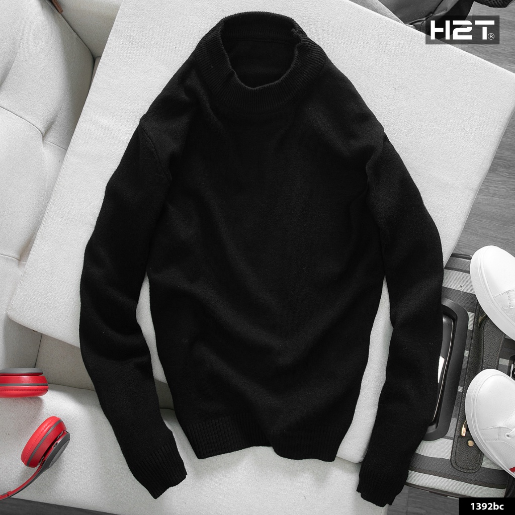 Áo Len Nam H2T Thiết Kế Cổ 3 Phân, Form Slimfit Ôm Người Tôn Dáng, Cùng Chất Len Cao Cấp Giữ Nhiệt Tốt 1392