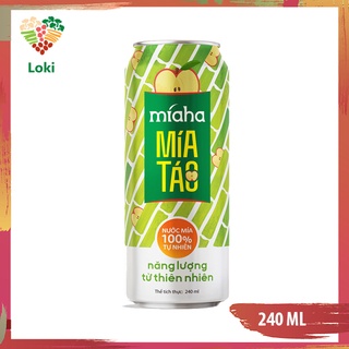 Nước Mía Tự Nhiên Miaha Lon 240ml - 2 vị