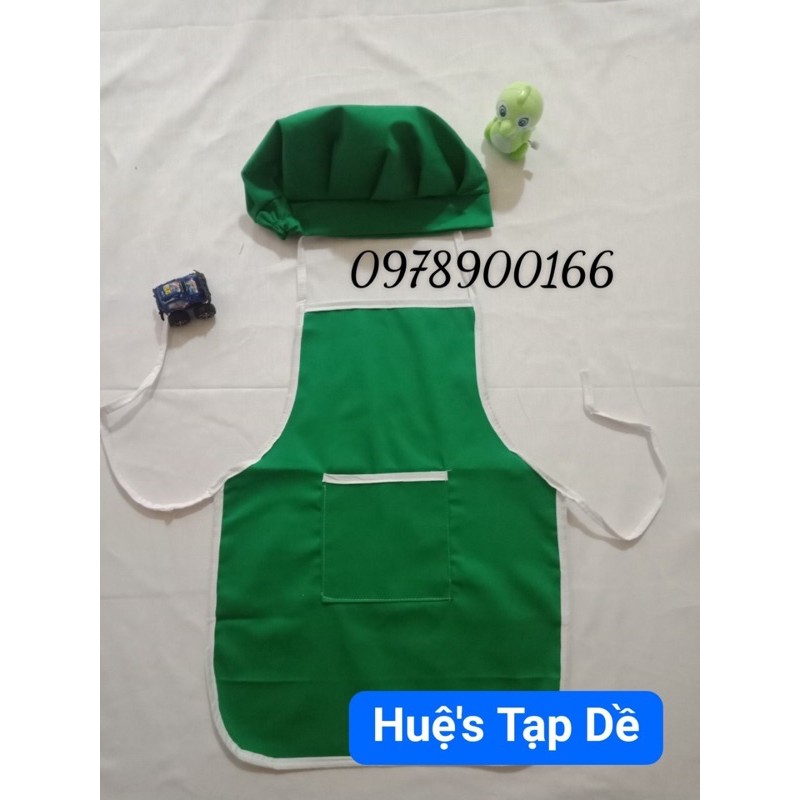 Sét  mẫu tạp dề  xanh cho bé