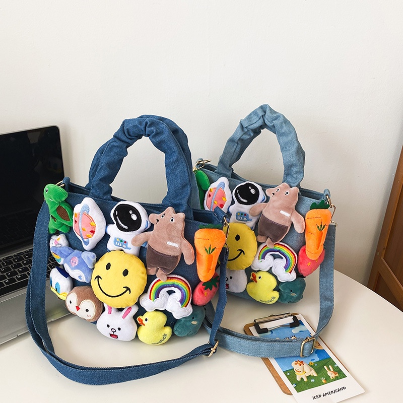 Túi đeo vai YADOU trang trí mặt cười hoạt hình xinh xắn dành cho nữ