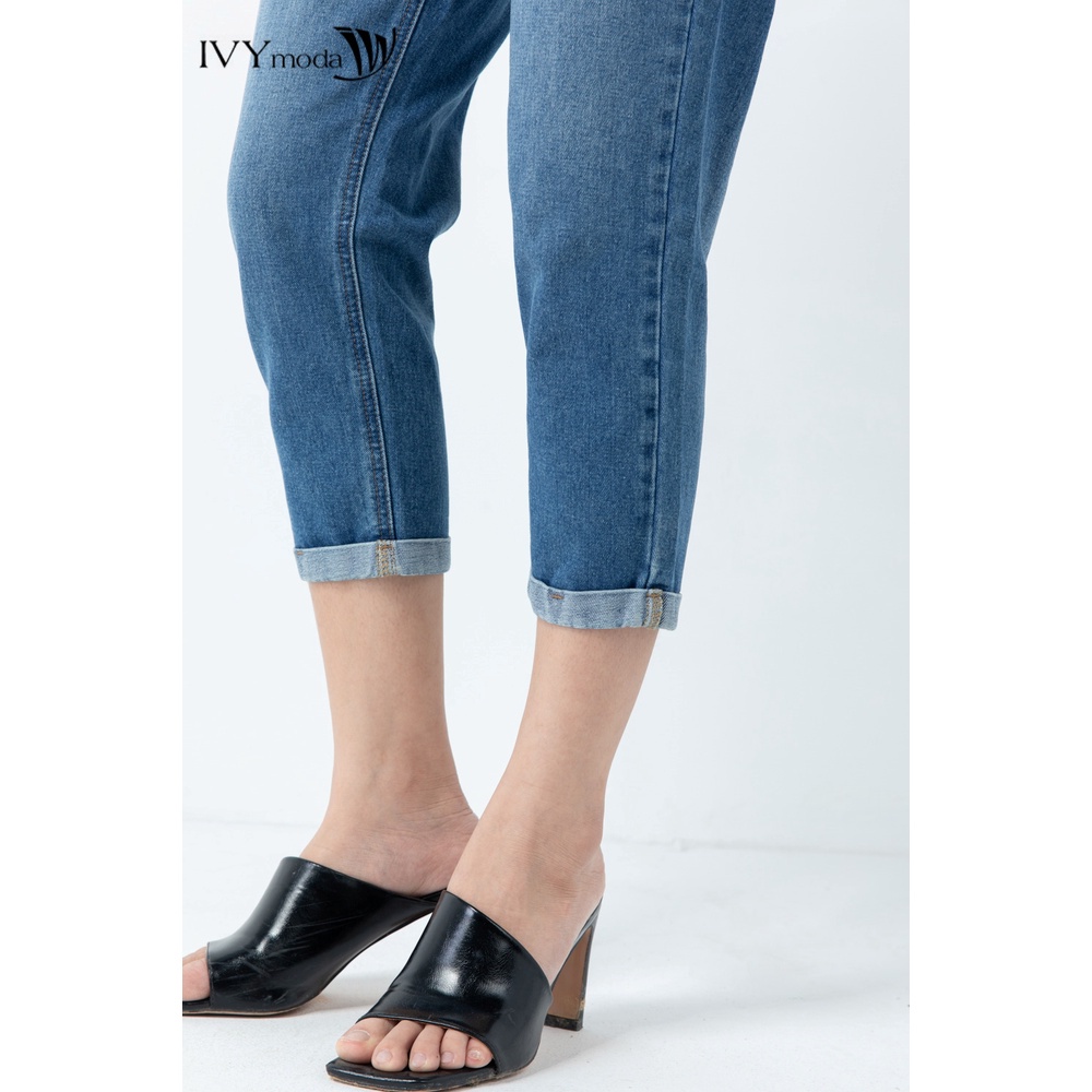 Quần jeans nữ dáng lửng IVY moda MS 25B7935