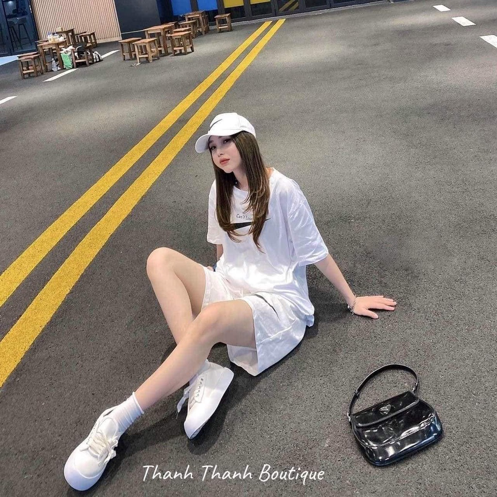 Bộ thun nữ chất cotton hot hit/Set áo thun tay lỡ quần short form rộng unisex chất liệu cotton cao cấp thấm hút mồ hôi