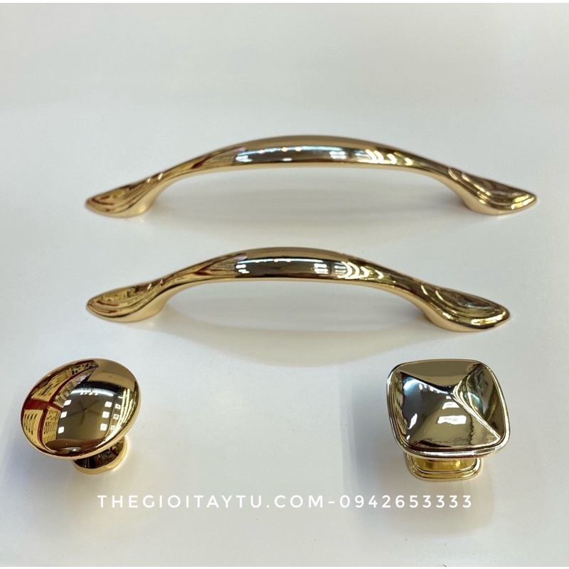 Tay Nắm Tủ Tân Cổ Điển mạ vàng 24k