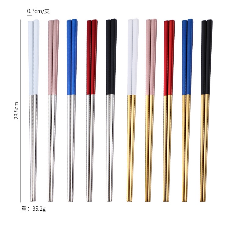 Đũa Inox 304 Hình Vuông Phong Cách Trung Hoa