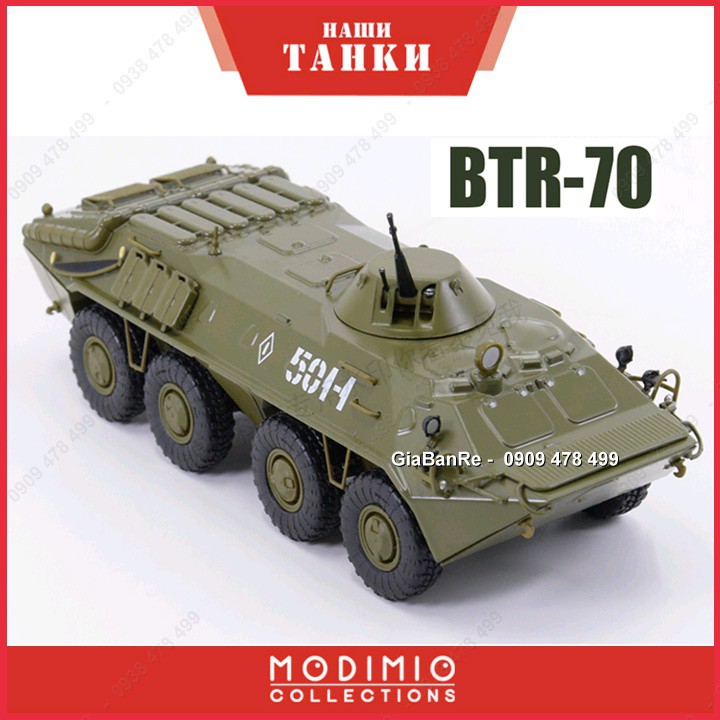 Mô Hình Hoàn Thiện Xe Thiết Giáp Chở Quân Bánh Hơi BTR 70 Tỉ Lệ 1:43 - Nga - 4335