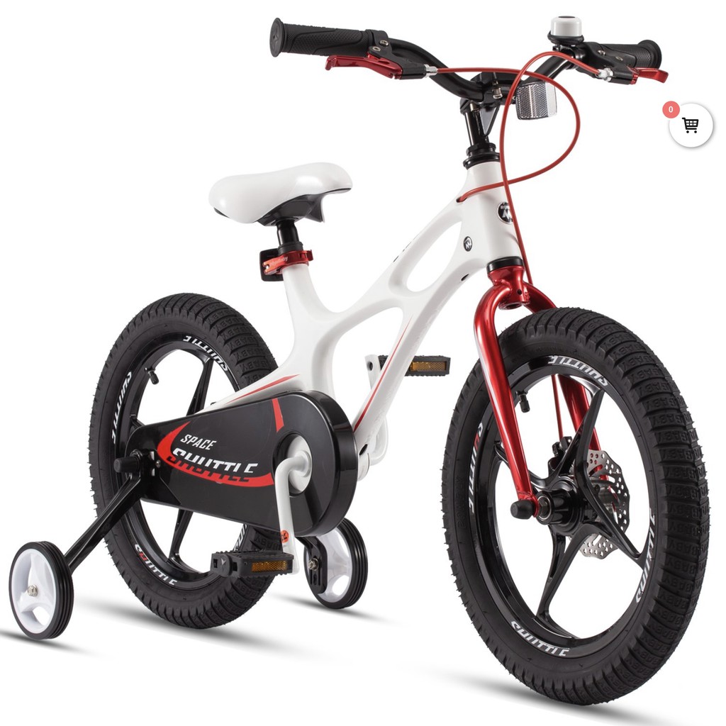 Size 14&quot; Xe đạp trẻ em Royal Baby Shuttle màu trắng ( Royalbaby - xe đạp cho bé )