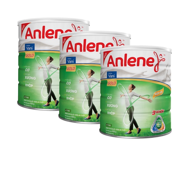 Combo 3 lon sữa bột Anlene Gold Movepro Vani 800g